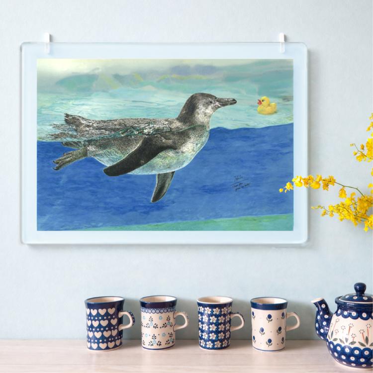 はじめまして｜こどもペンギンとアヒルちゃん｜A3（アクリル・高品質紙） | 11枚目