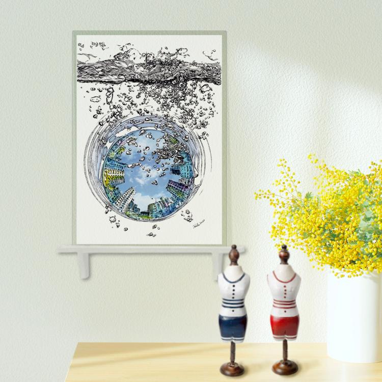 晴れた日 ／ オリジナルアート（手描き＆画像）／プリント(A4)・アクリルボードプリント(A4)1枚目の画像