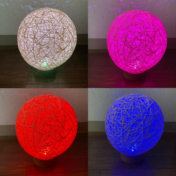 環灯(たまきとう) orb yarn lamp ／ 卯の花(うのはな)：Prism Cocoon | 2枚目