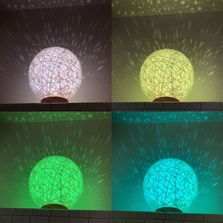環灯(たまきとう） orb yarn lamp ／ 白繭(はくけん)：Vibgyor Cocoon | 2枚目