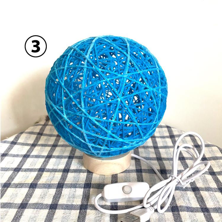 環灯(たまきとう） orb yarn lamp ／ 青猫(しょうびょう)：Mini DORA Cocoon | 8枚目
