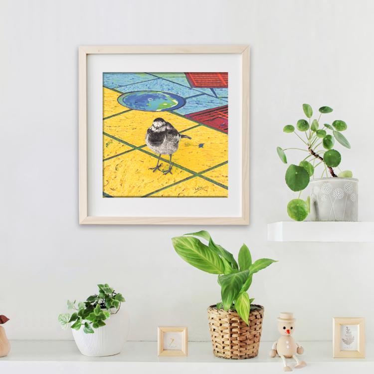 ハクセキレイ｜もっと遊ぼう！｜B4（アクリル・高品質紙） | 3枚目