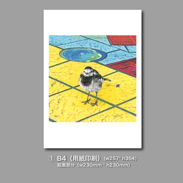 ハクセキレイ｜もっと遊ぼう！｜B4（アクリル・高品質紙） | 6枚目